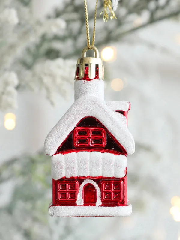 2 Pcs New Snowman House Ice Cream Christmas Xmas Tree Decorations Pendant