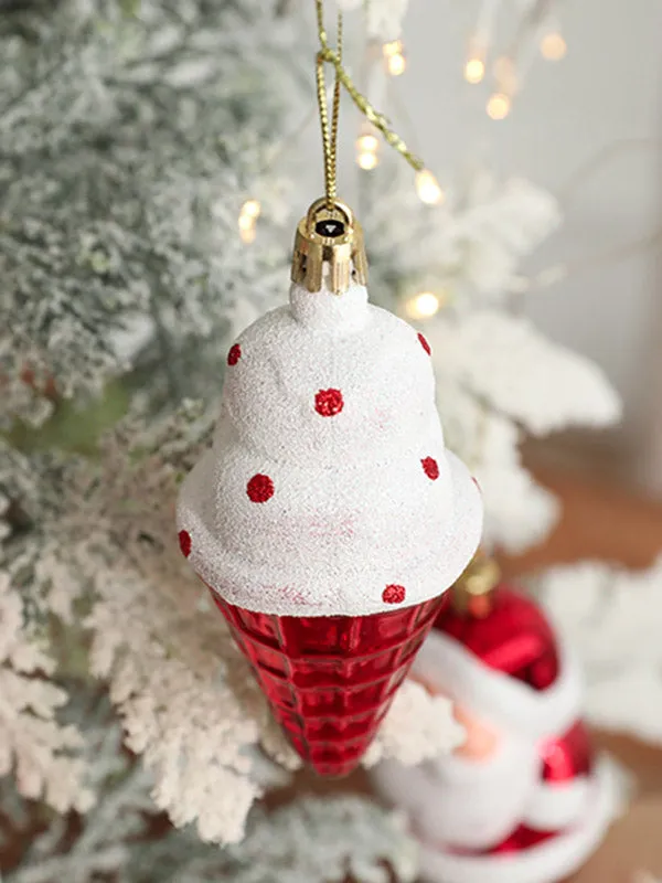 2 Pcs New Snowman House Ice Cream Christmas Xmas Tree Decorations Pendant