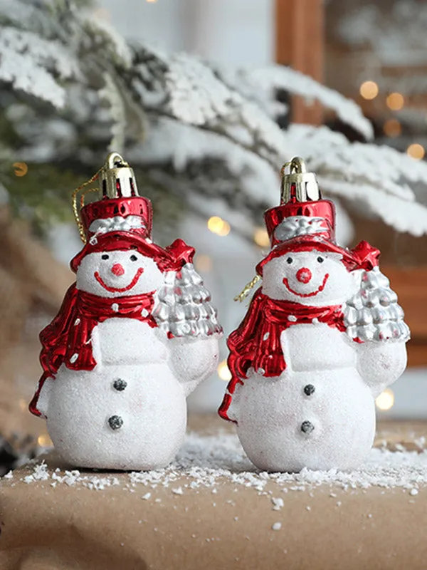 2 Pcs New Snowman House Ice Cream Christmas Xmas Tree Decorations Pendant