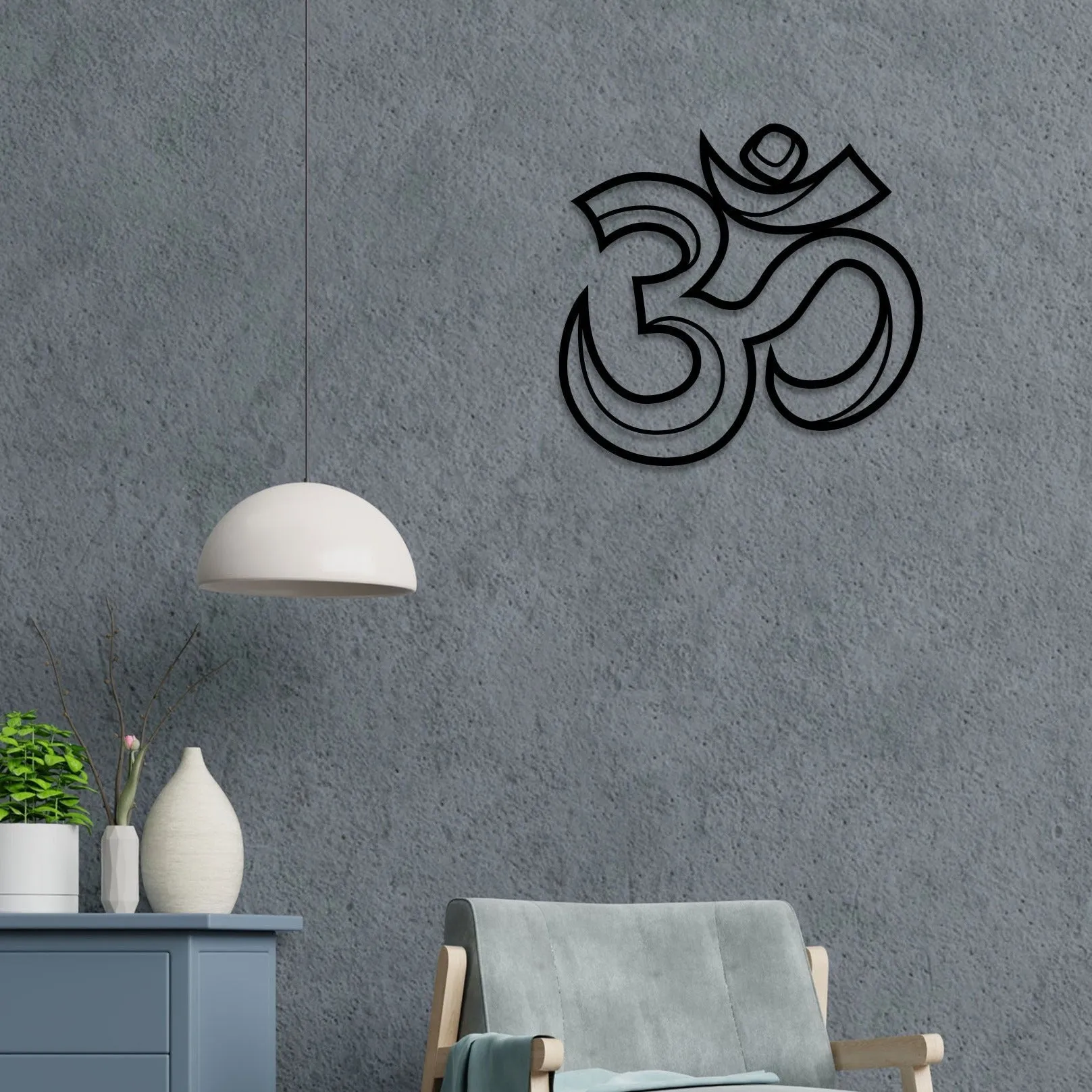 3D Om Metal Wall Art