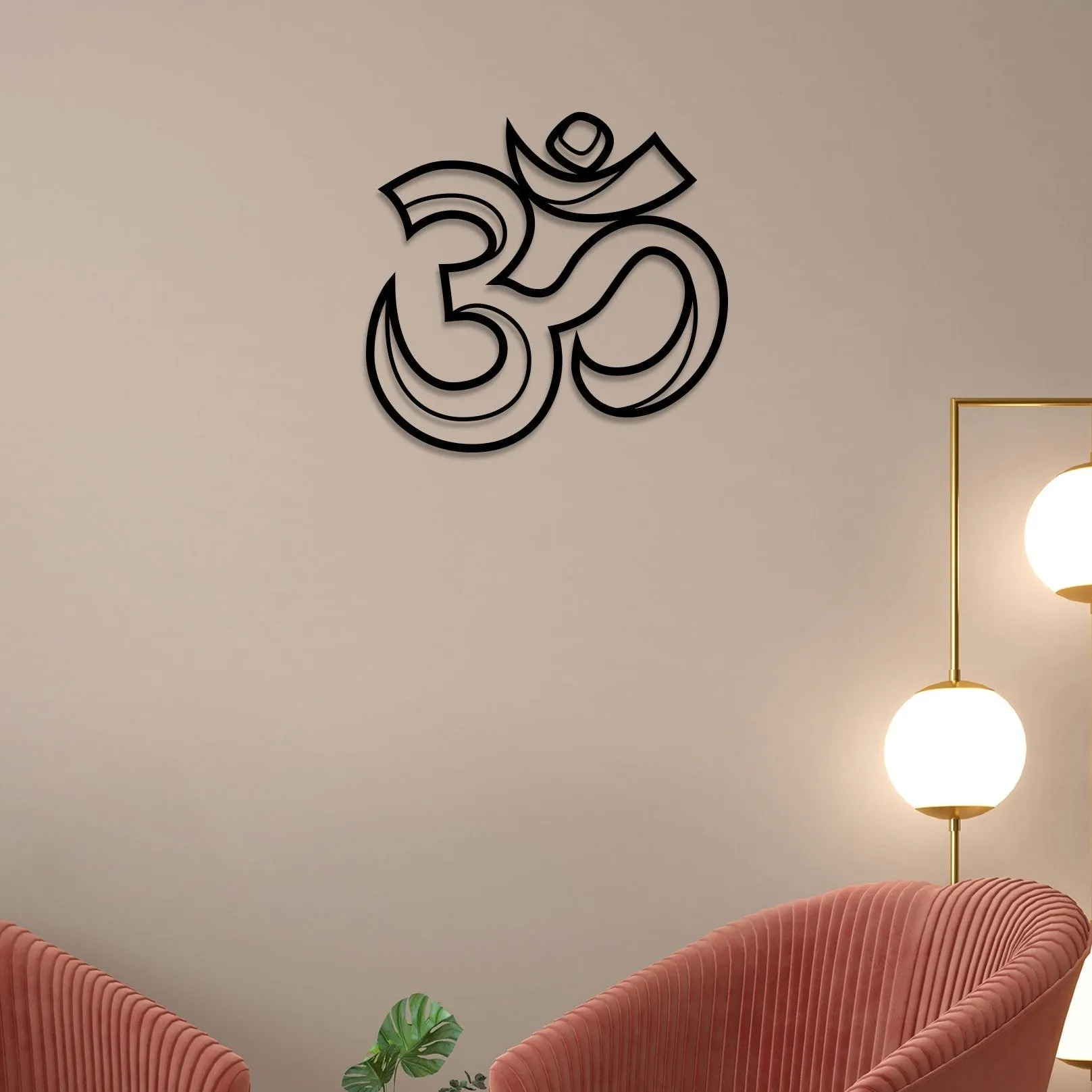 3D Om Metal Wall Art