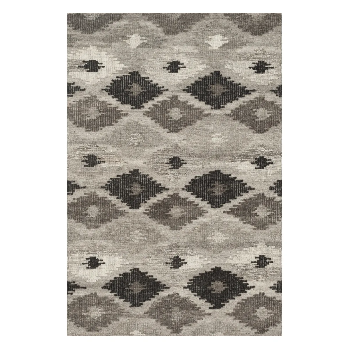 Akina Hand Woven Rug in Grey/Charcoal