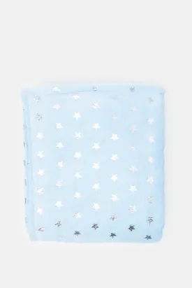 Babies Blue Star Print Blanket