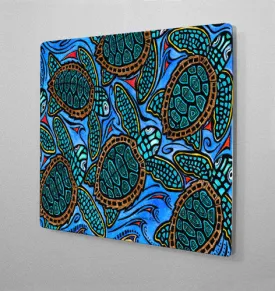 Baby Turtles Aluminum Wall Art