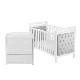 Babymore Velvet Deluxe 2 Piece Room Set - White