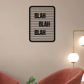 Blah Blah Metal Wall Art