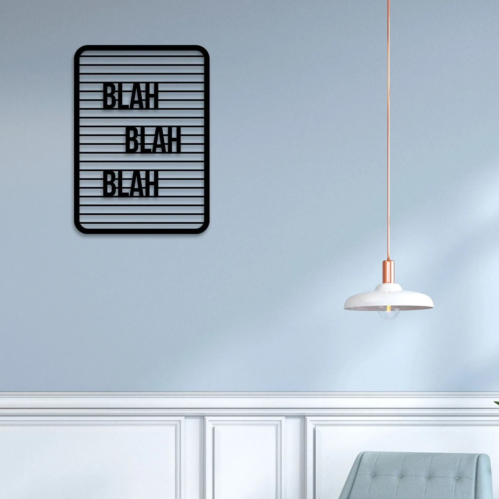 Blah Blah Metal Wall Art