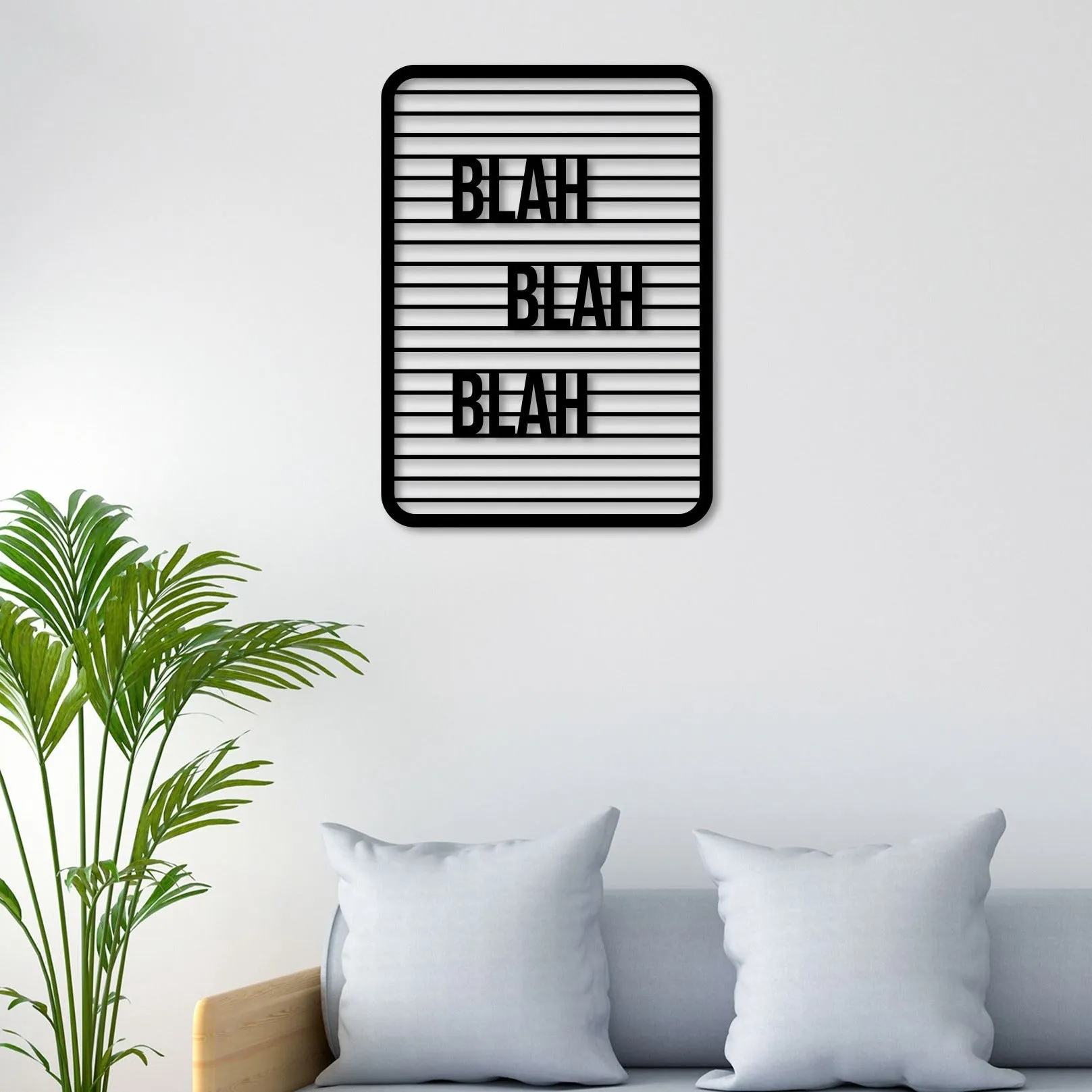 Blah Blah Metal Wall Art