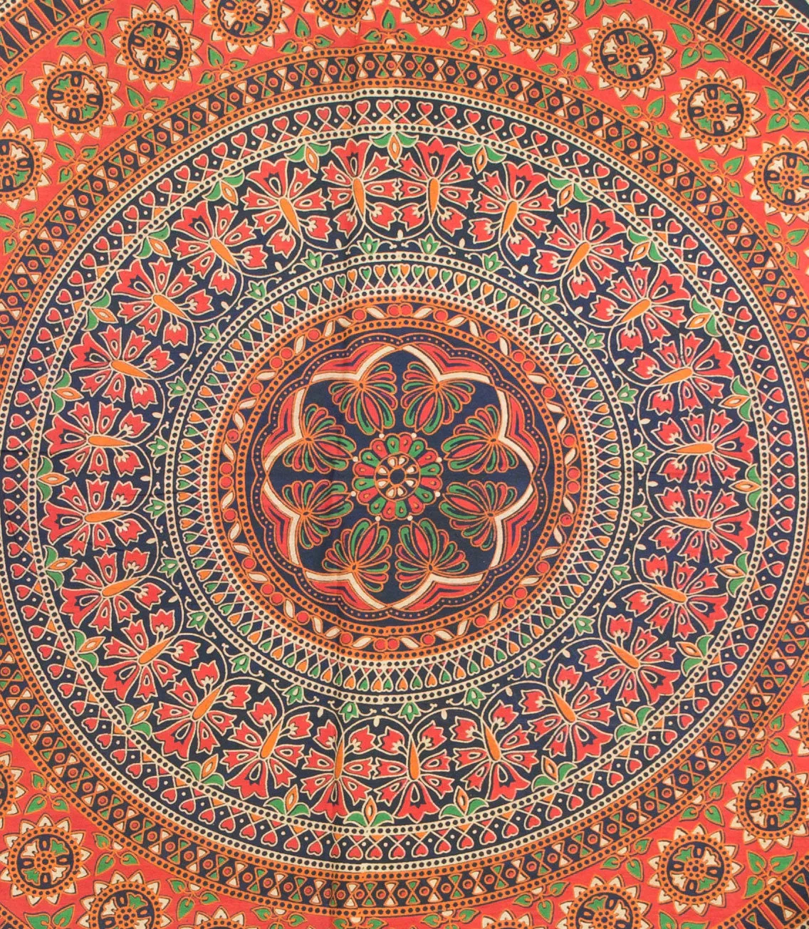 Blue and orange Mandala