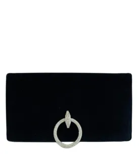 Chanel Velvet & Crystal Clutch Bag