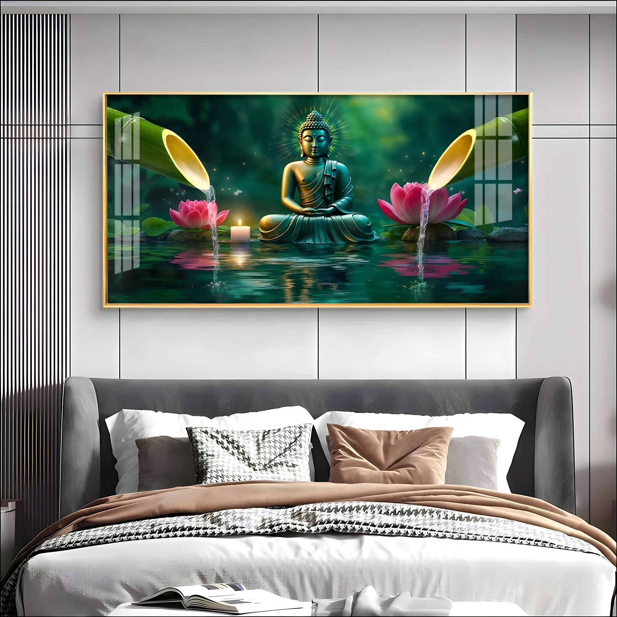 Deep Meditating Buddha Premium Acrylic Horizontal Wall Art