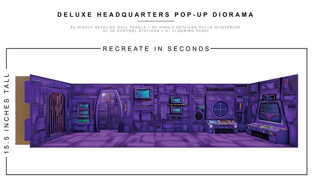 Extreme-Sets Deluxe Headquarters Pop-up Diorama 1:12 (for 6-7 inch scale action figures) Playset