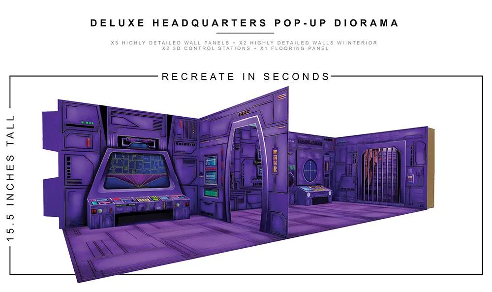 Extreme-Sets Deluxe Headquarters Pop-up Diorama 1:12 (for 6-7 inch scale action figures) Playset