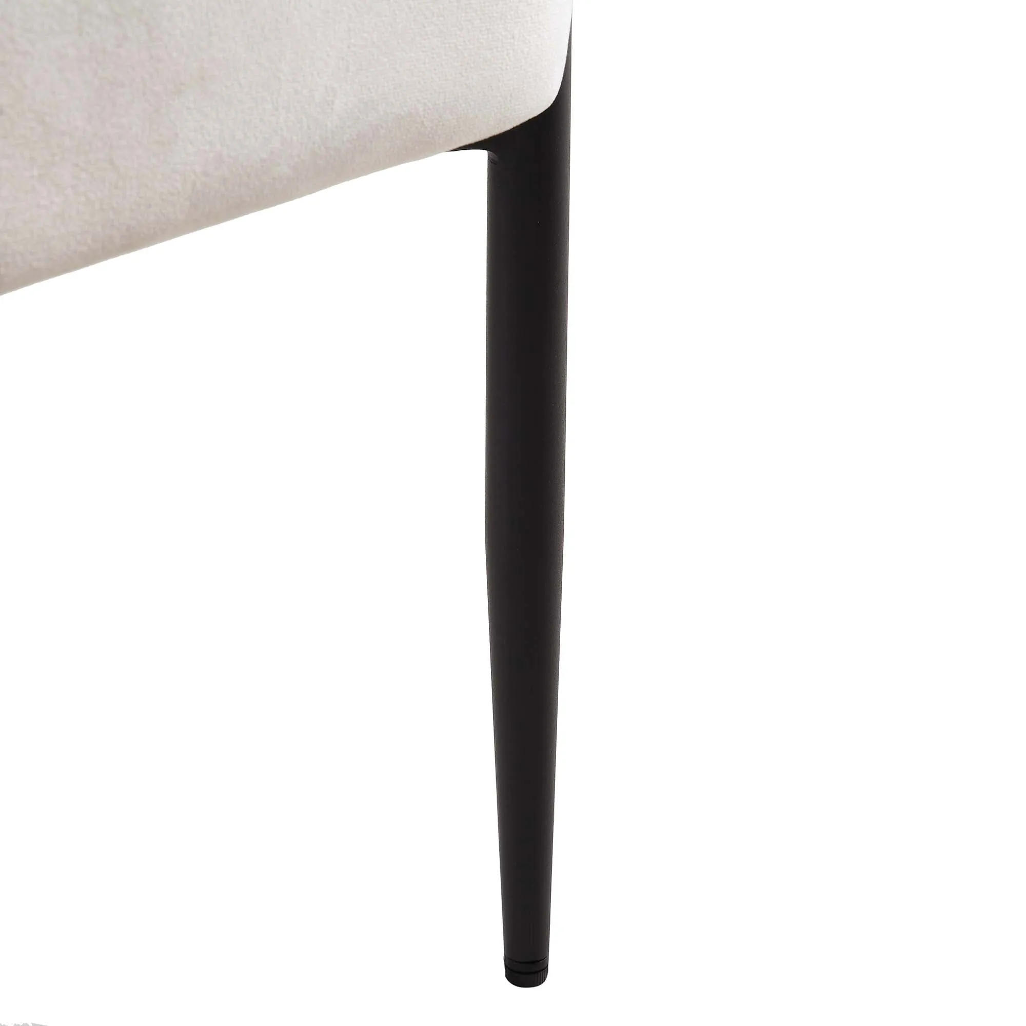 Fulbourn Champagne Velvet Dining Chair with Black Legs