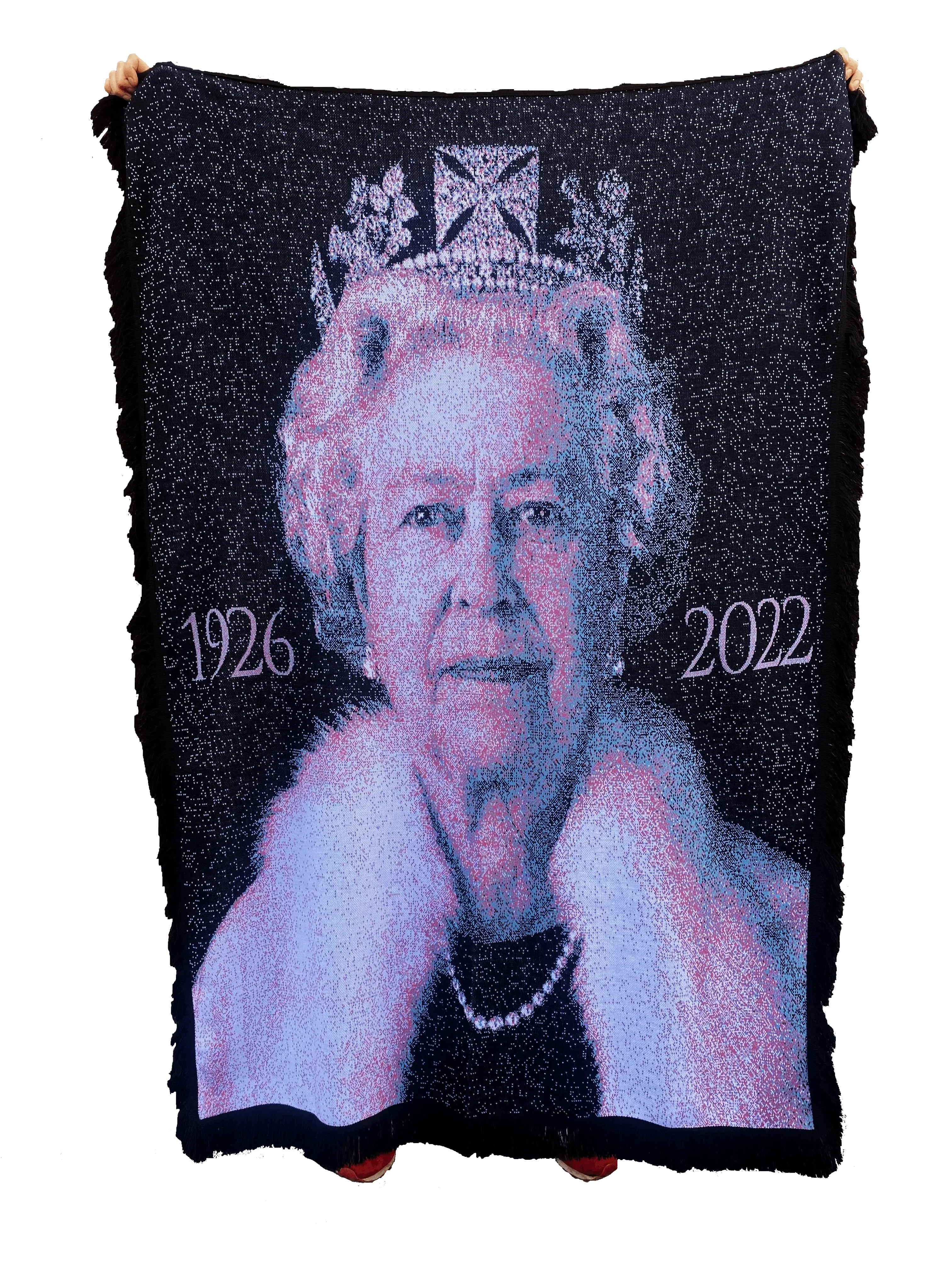 HRH Queen Elizabeth II Commemorative Knitted Blanket