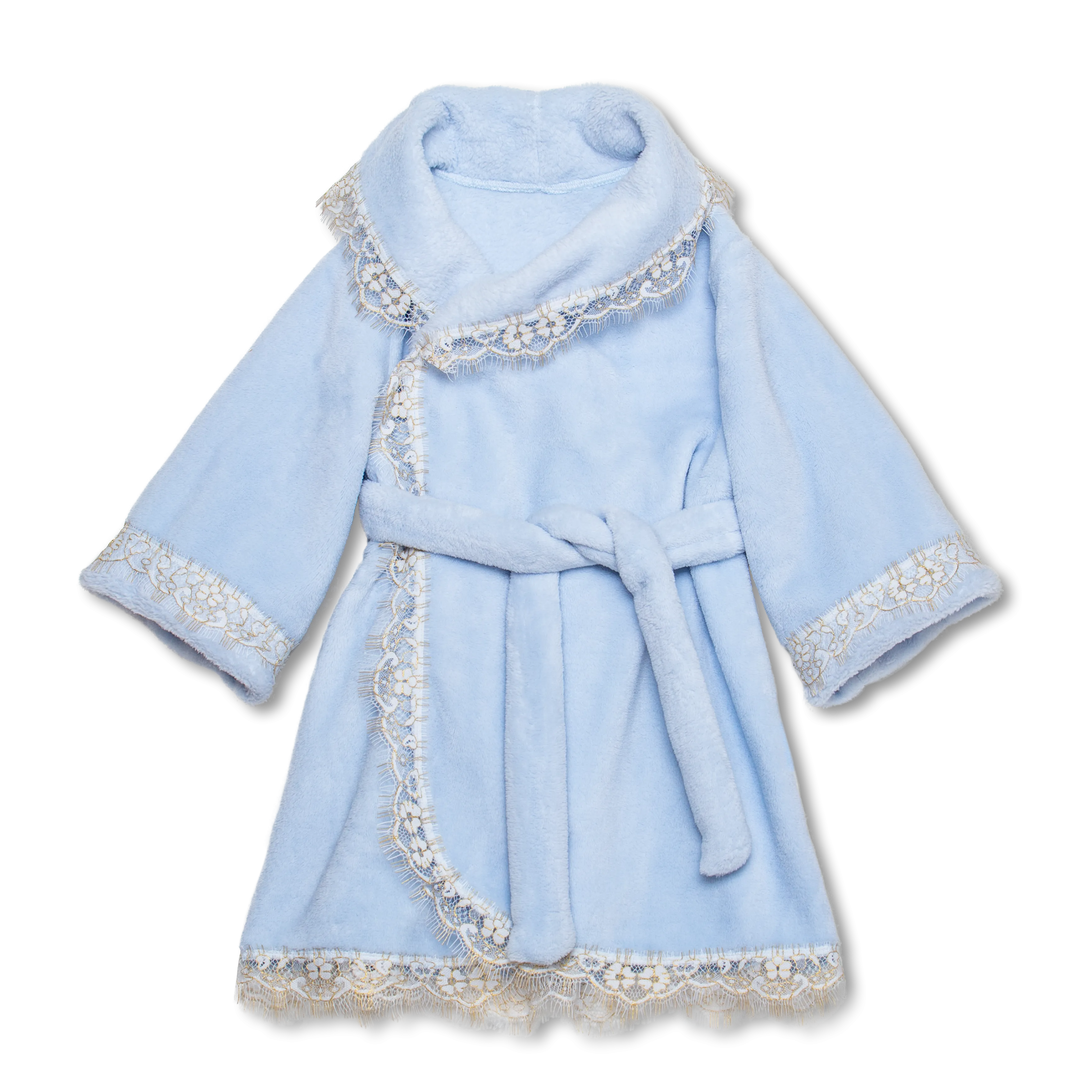 KAYLA - GIRLS BATHROBE IN BABY BLUE