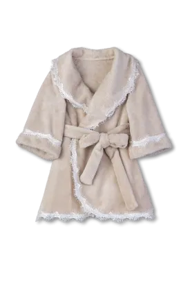 KAYLA - GIRLS' BEIGE BATHROBE