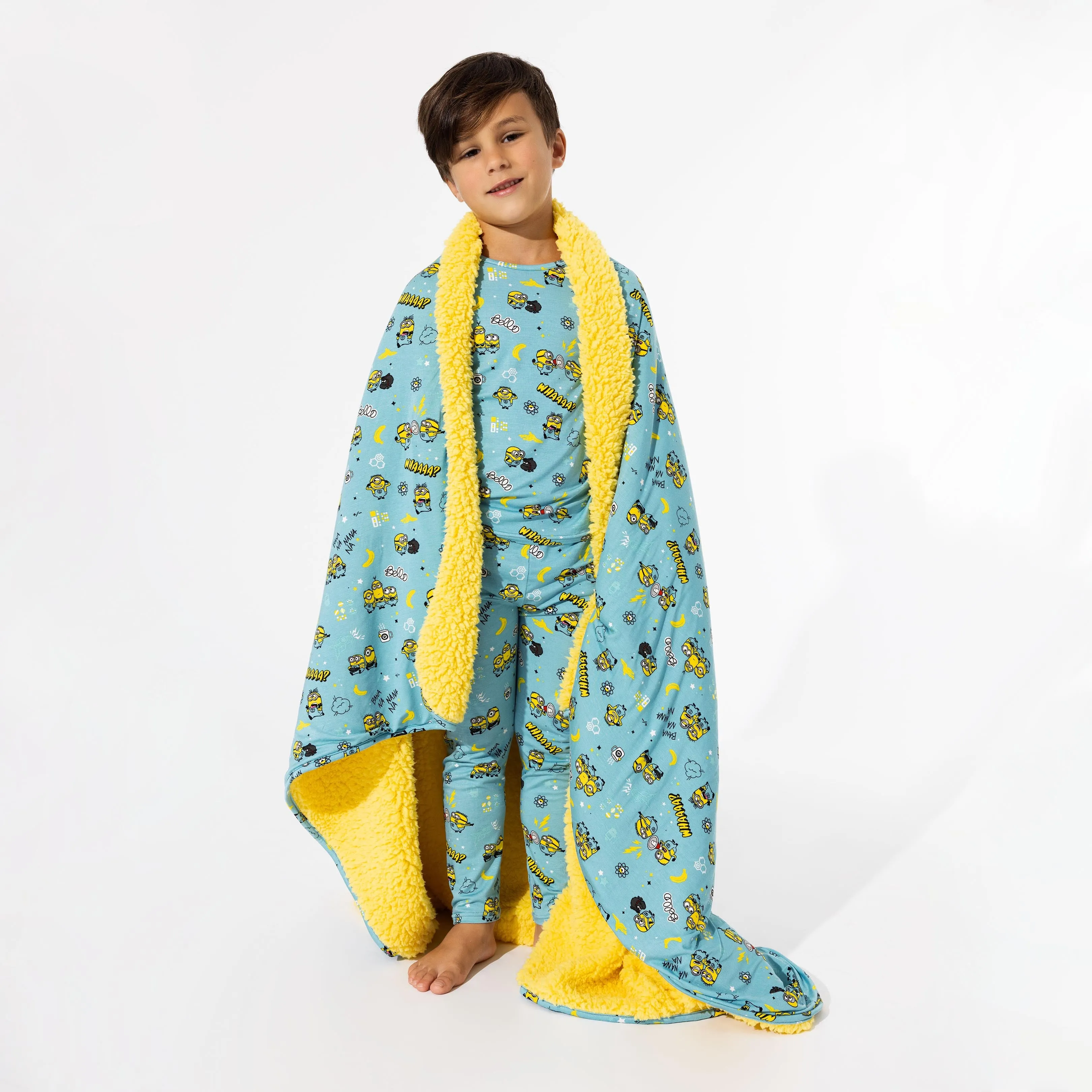 Minions Bello Banana Bamboo Sherpa Blanket