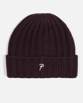 Patta Ribbed Knitted Beanie (Winetasting)