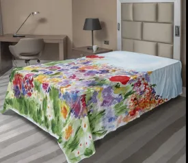 Watercolor Flower Flat Sheet