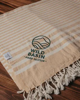 Wild Basin Beige Striped Throw Blanket